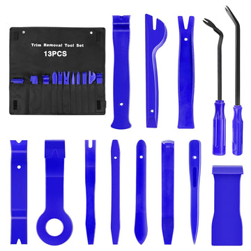 13 Pcs Nylon Trim Removal Tool Set for Bumper Fastener Rivet Retaining Retainer Clips Blue